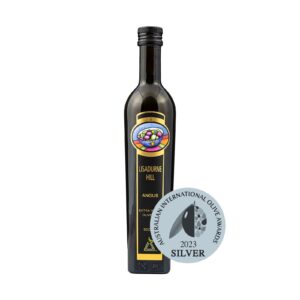 Angus Extra Virgin Olive Oil 500ml bottle by Lisadurne Hill with Silver Medal for 2023