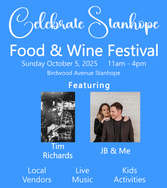 information about the 'celebrate stanhope' food and wine festival Oct 2025 with Lisadurne Hill 