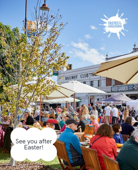 People at Seymour enjoying the food and wine festival